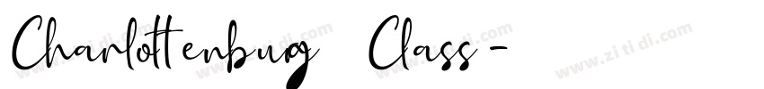 Charlottenburg Class字体转换